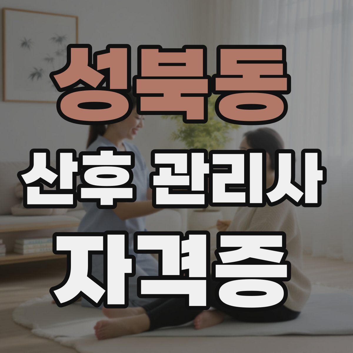 성북동 산후 관리사 자격증