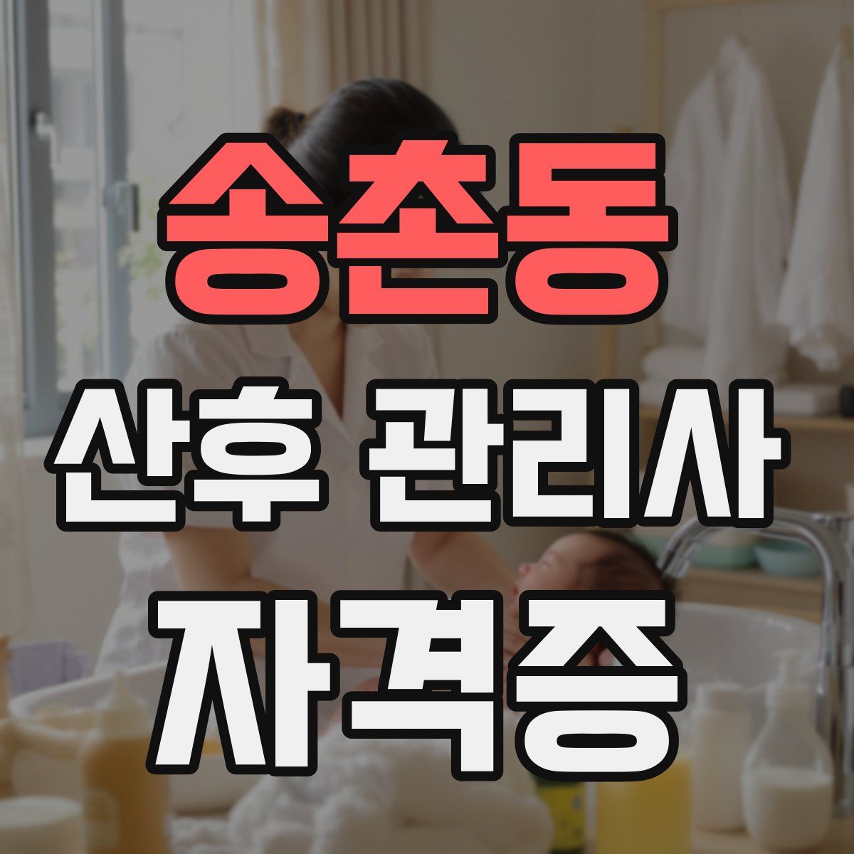 송촌동 산후 관리사 자격증