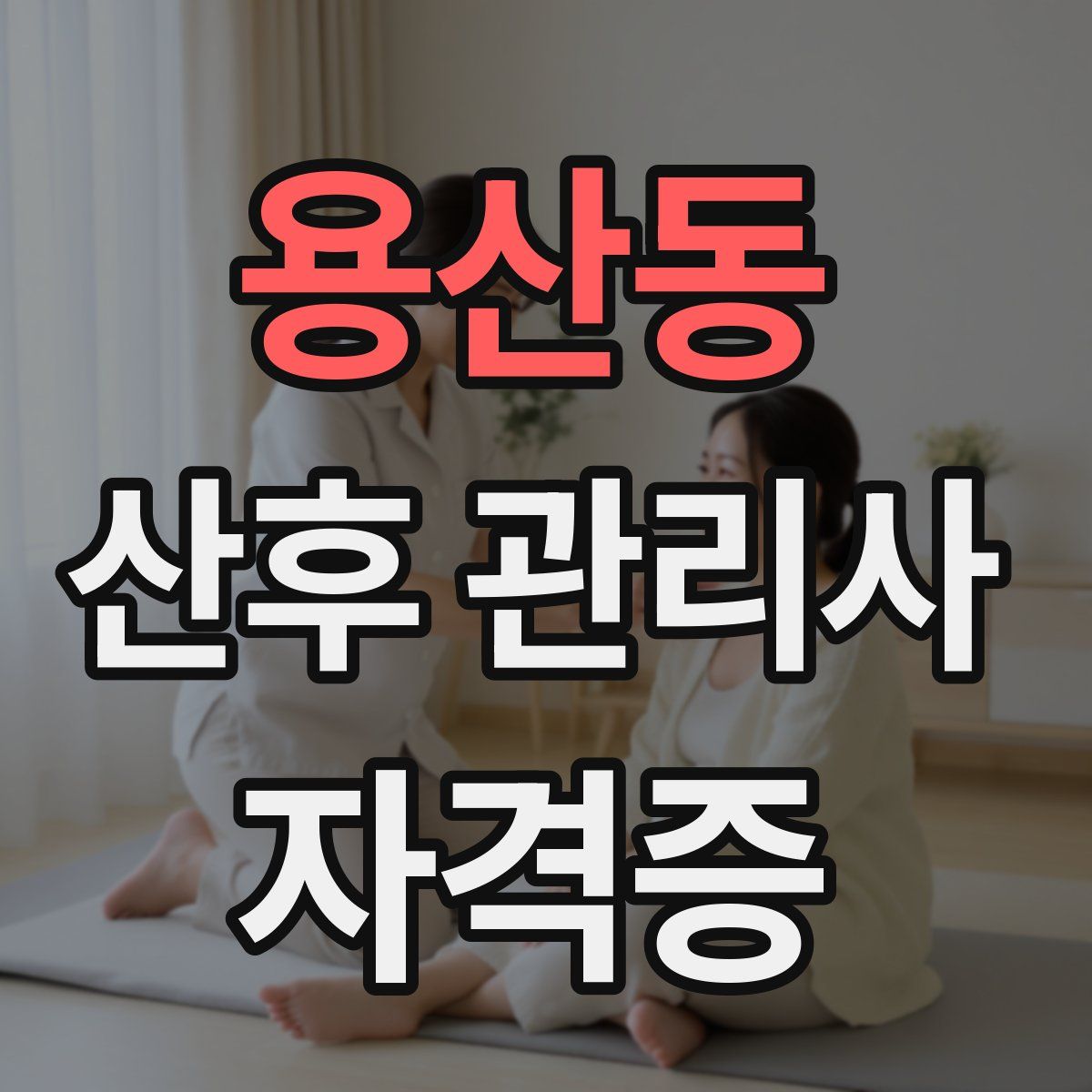 용산동 산후 관리사 자격증