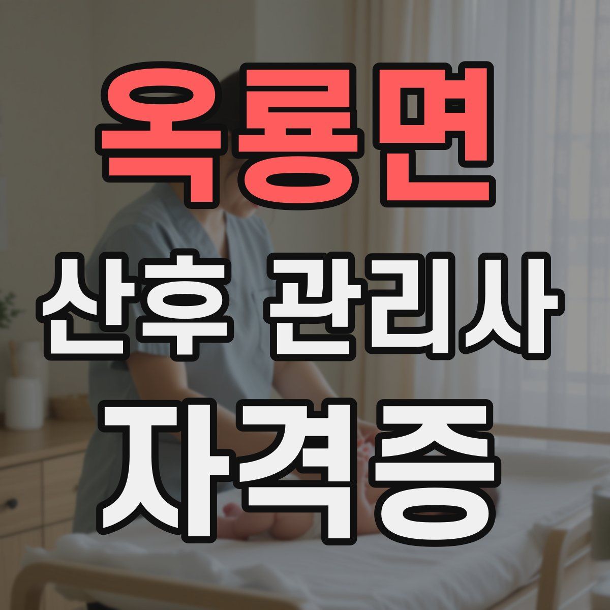 옥룡면 산후 관리사 자격증