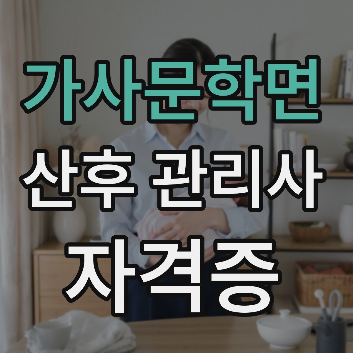 가사문학면 산후 관리사 자격증