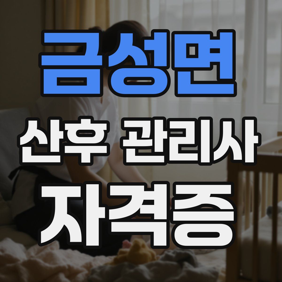 금성면 산후 관리사 자격증
