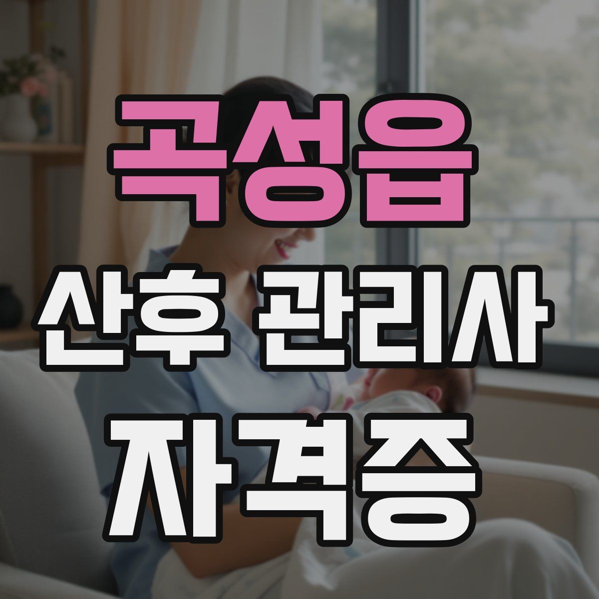 곡성읍 산후 관리사 자격증