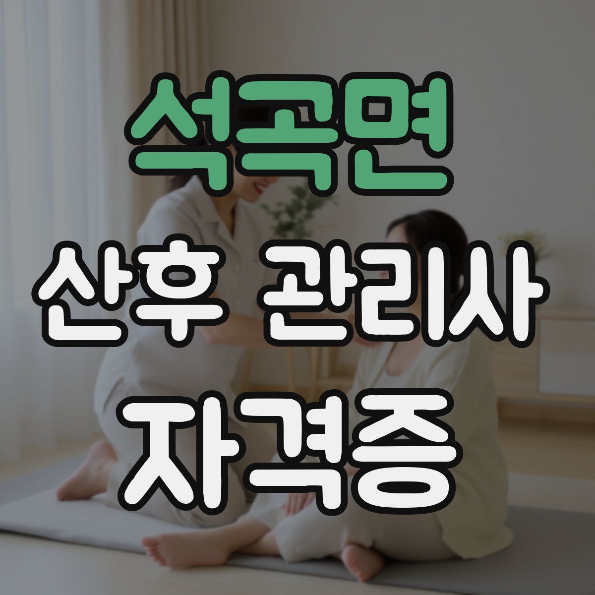 석곡면 산후 관리사 자격증