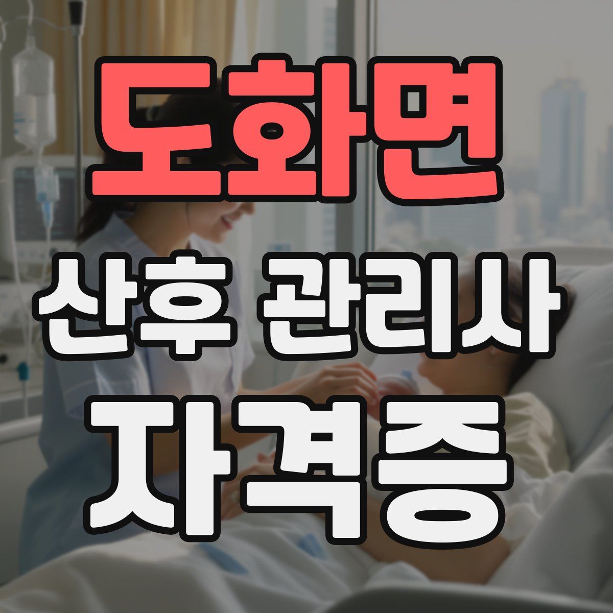 도화면 산후 관리사 자격증