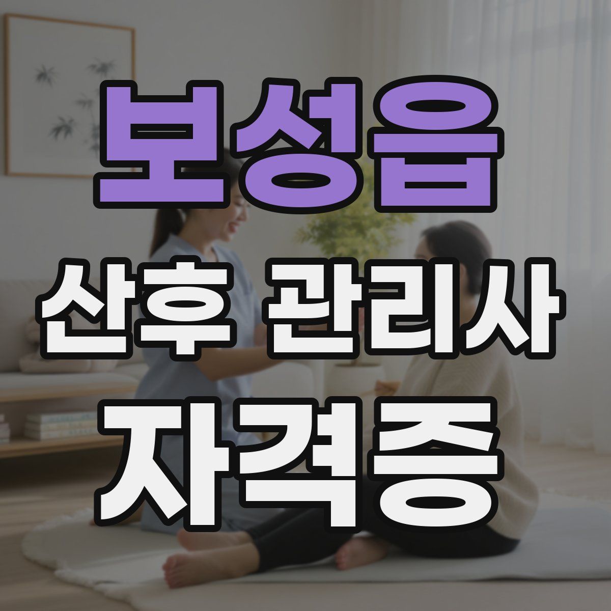 보성읍 산후 관리사 자격증