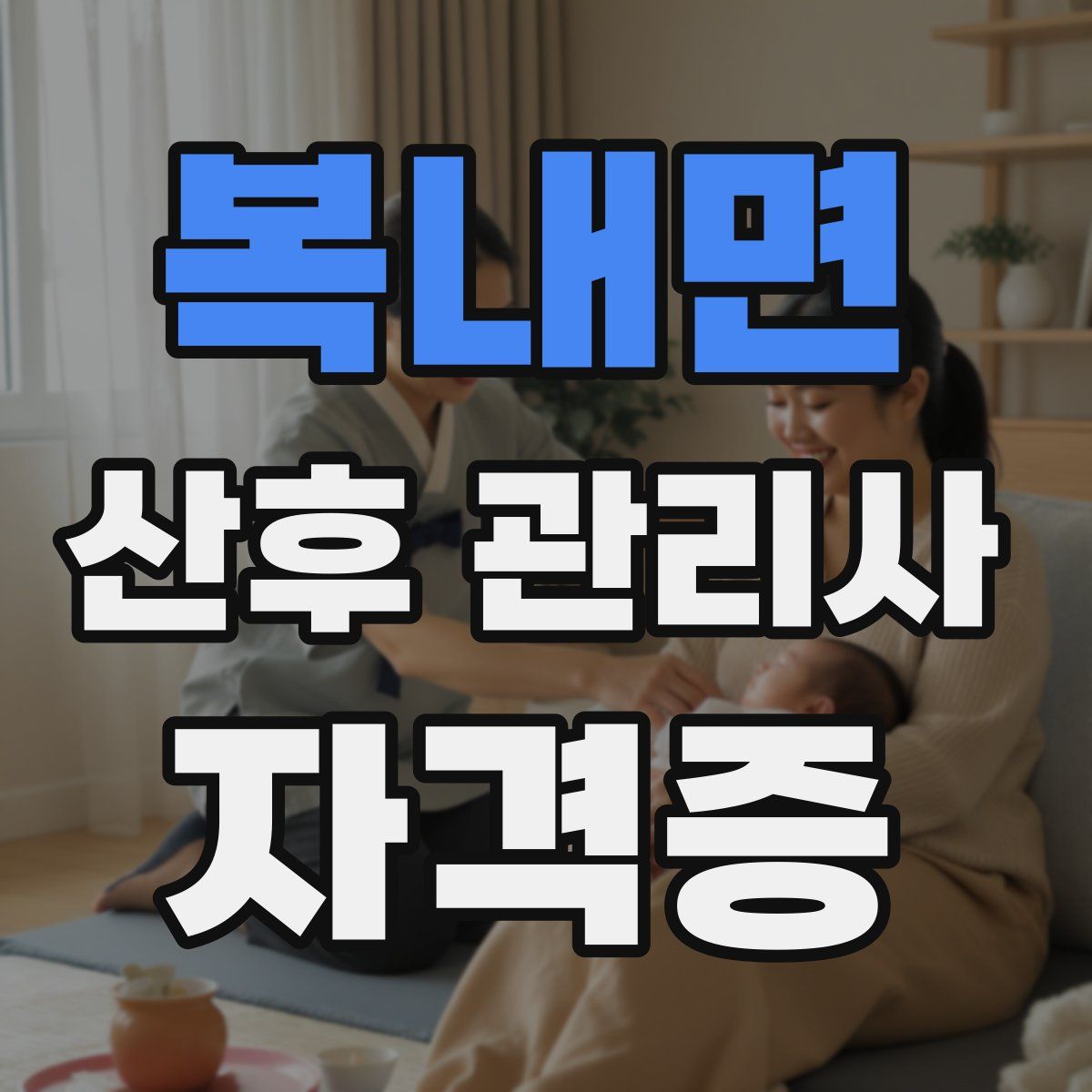 복내면 산후 관리사 자격증