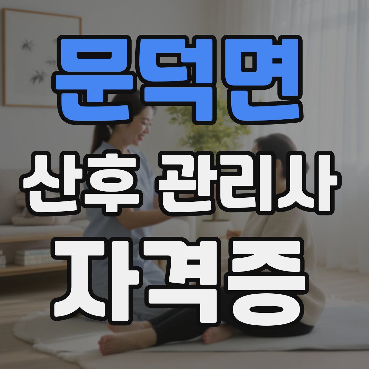 문덕면 산후 관리사 자격증