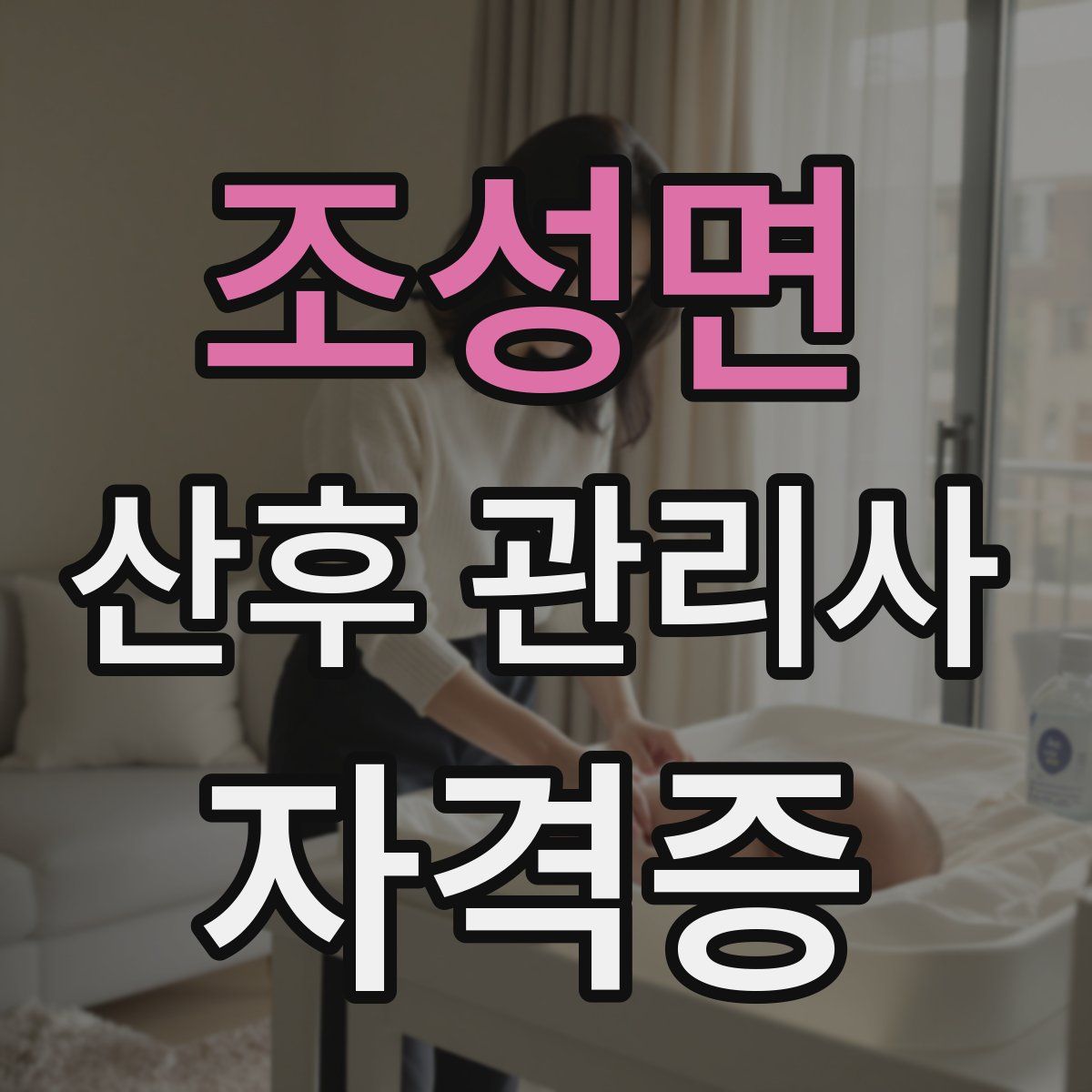 조성면 산후 관리사 자격증