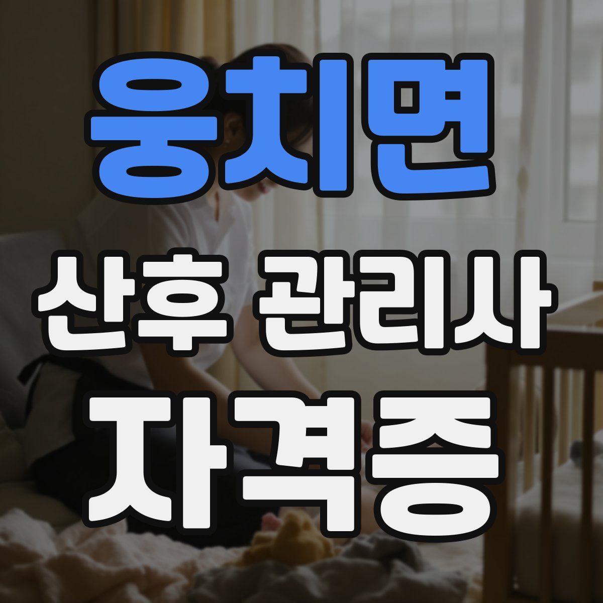 웅치면 산후 관리사 자격증