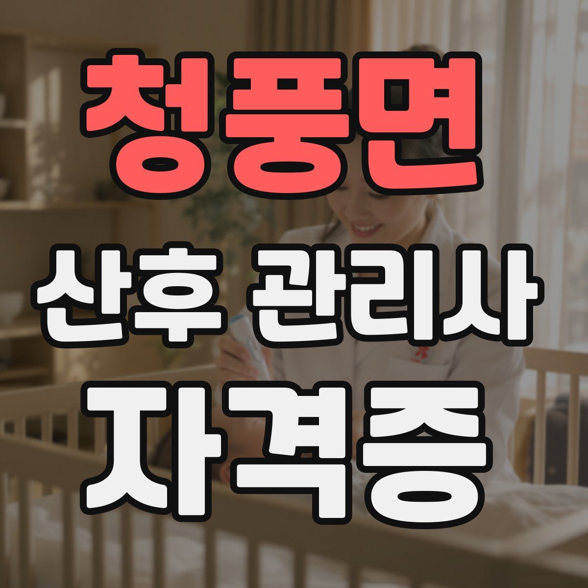 청풍면 산후 관리사 자격증