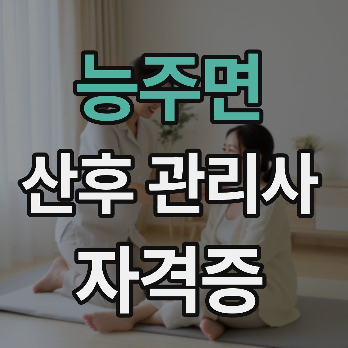 능주면 산후 관리사 자격증
