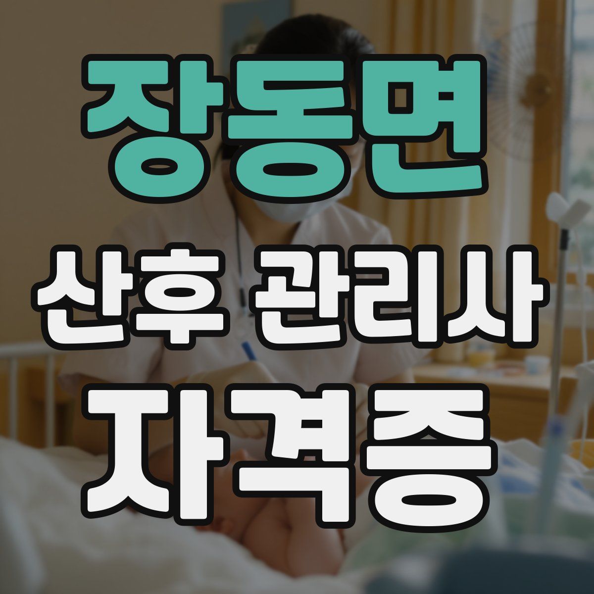 장동면 산후 관리사 자격증