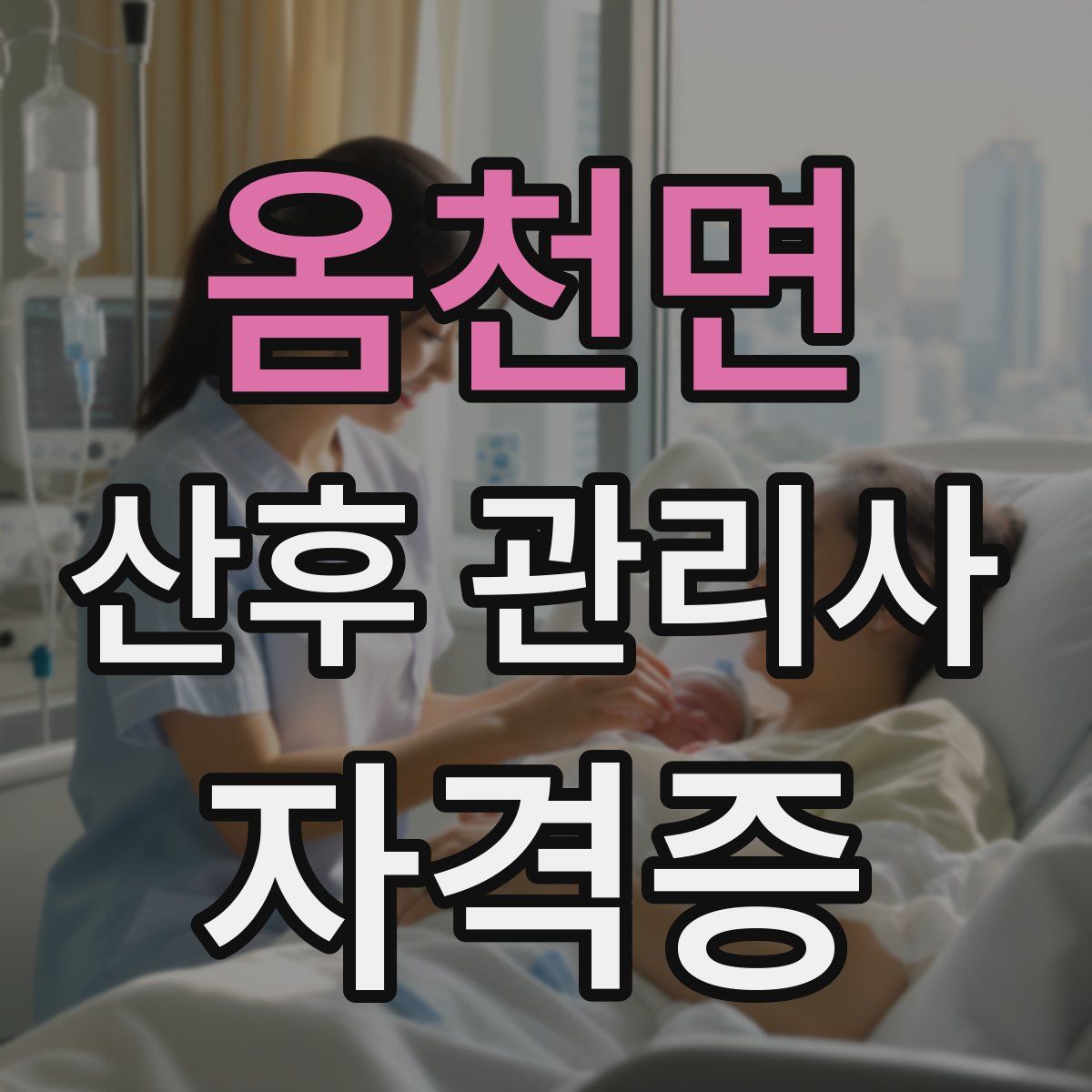 옴천면 산후 관리사 자격증