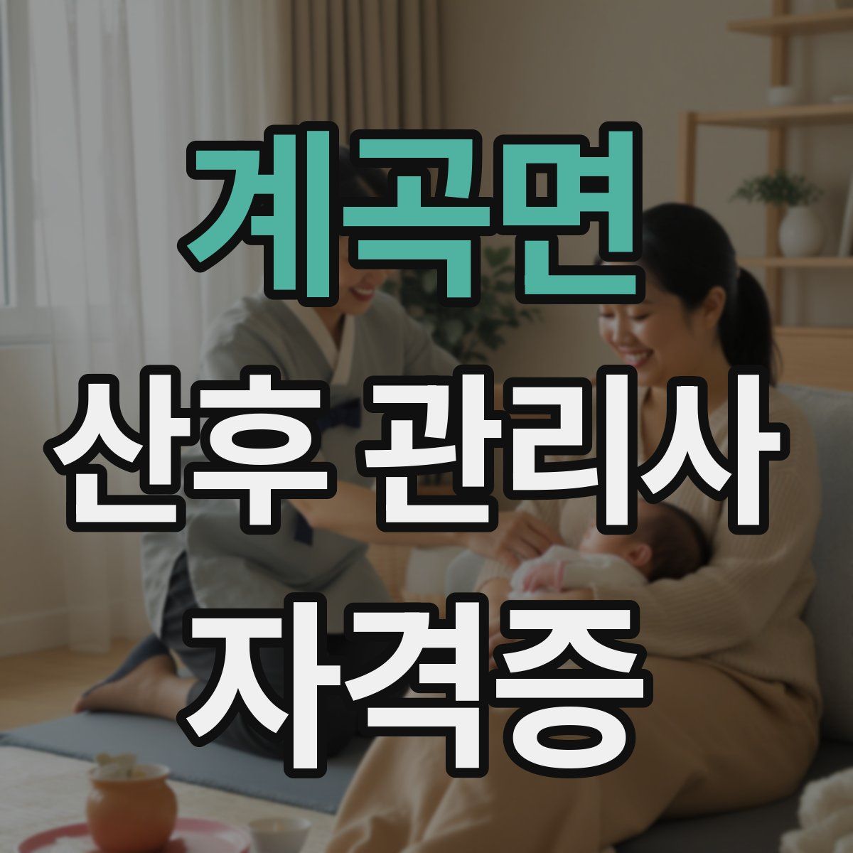 계곡면 산후 관리사 자격증