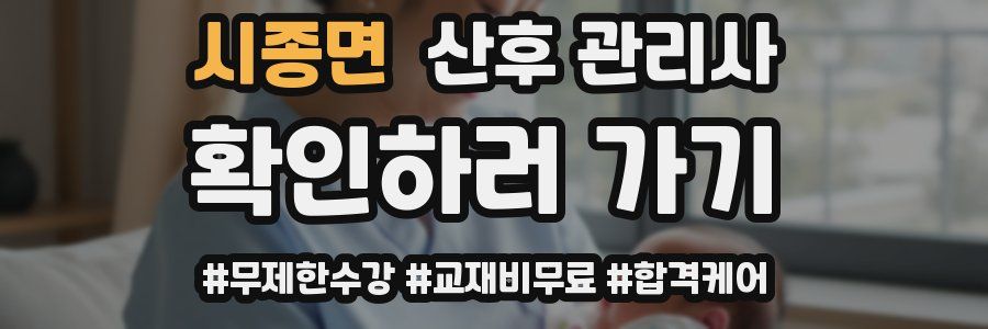 시종면 산후 관리사 자격증