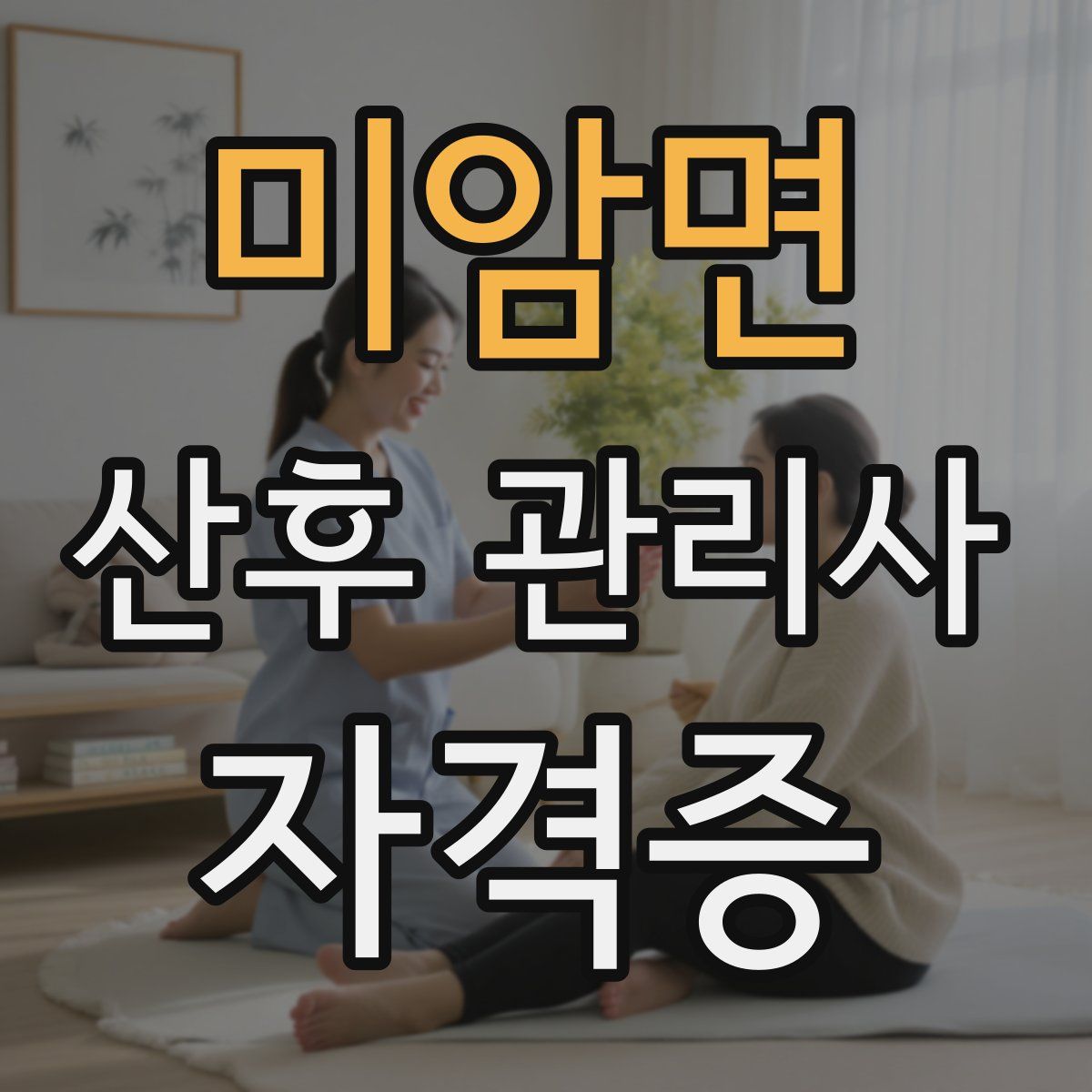 미암면 산후 관리사 자격증