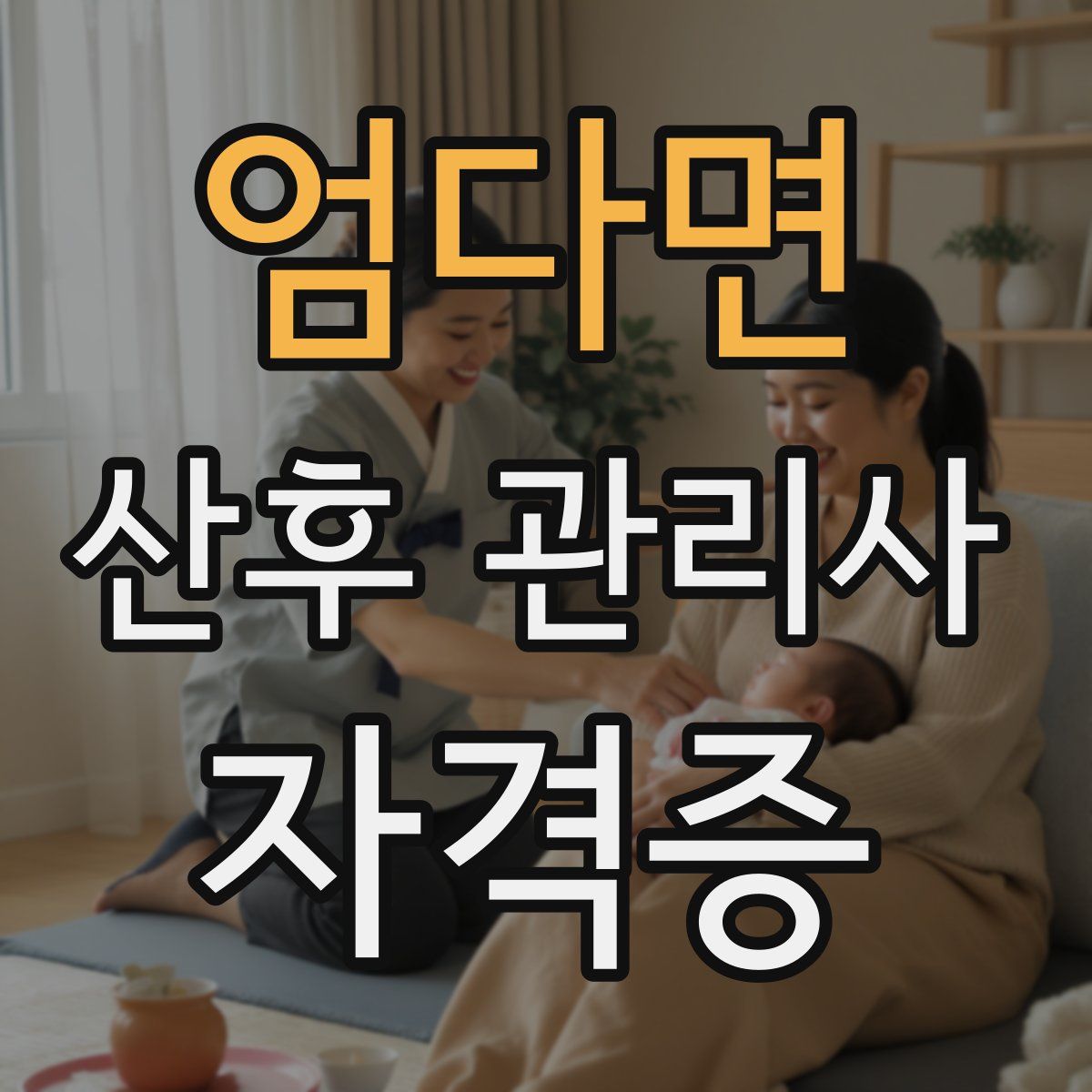 엄다면 산후 관리사 자격증