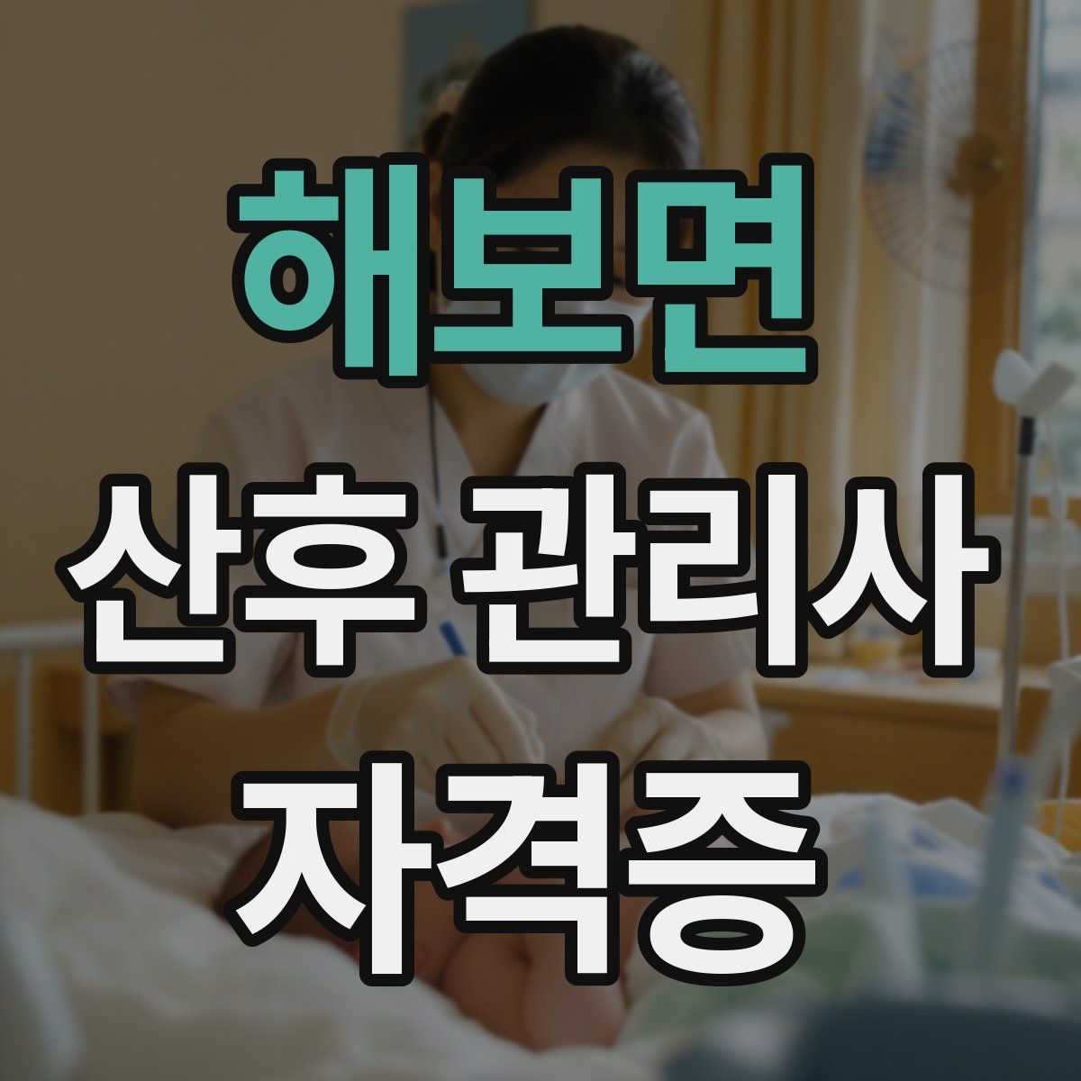 해보면 산후 관리사 자격증