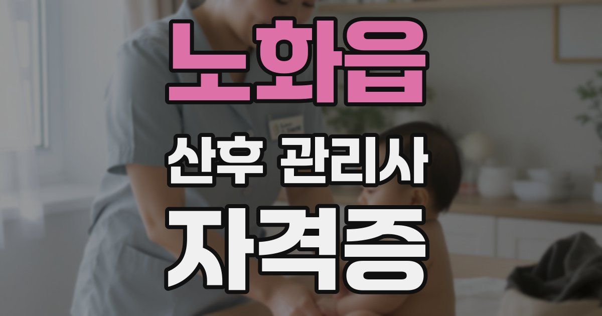 노화읍 산후 관리사 자격증