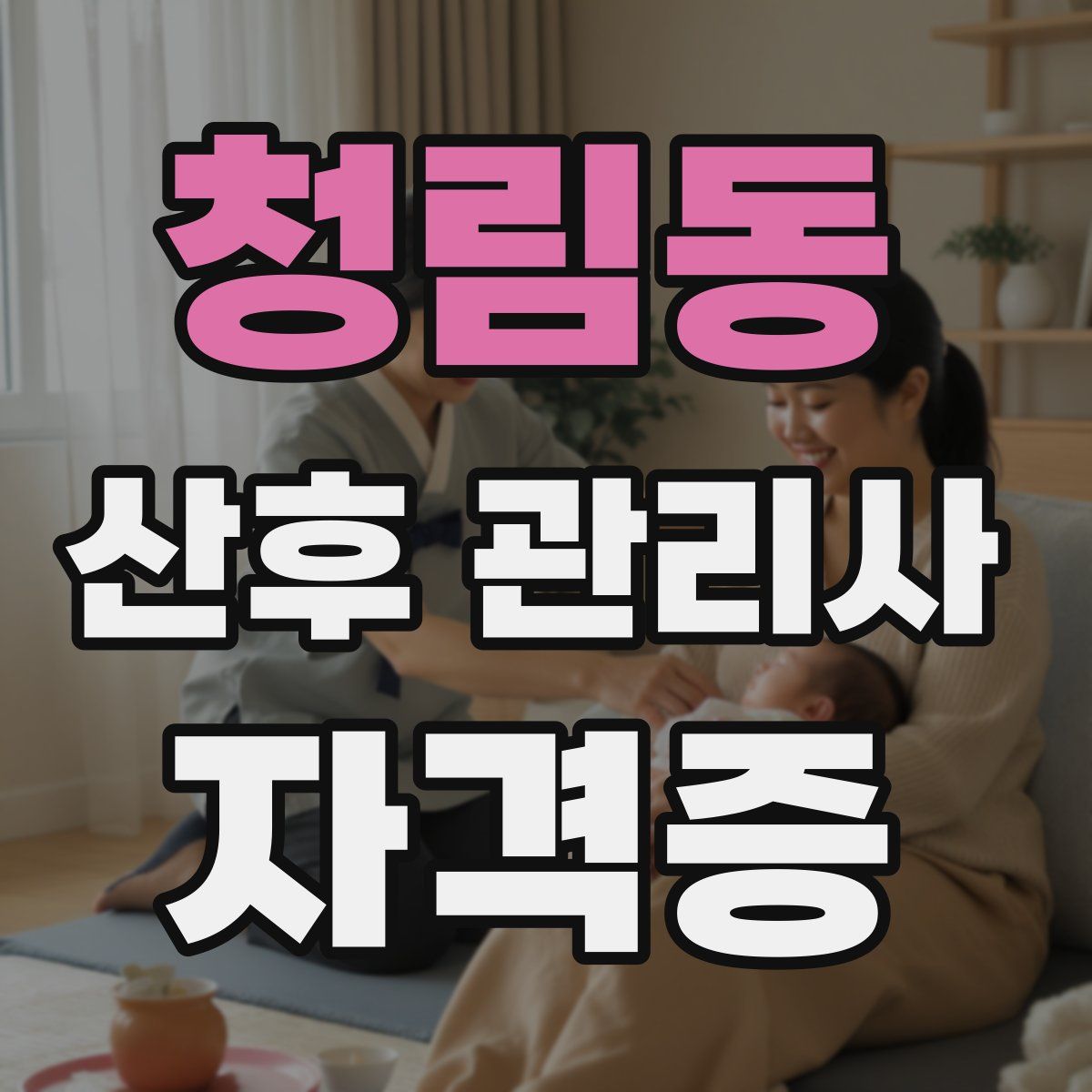 청림동 산후 관리사 자격증