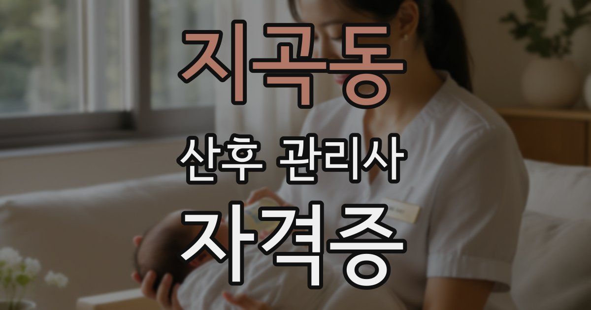 지곡동 산후 관리사 자격증