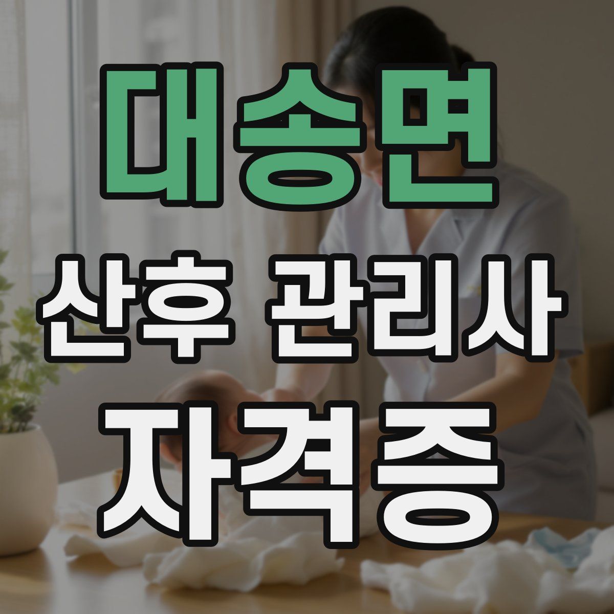대송면 산후 관리사 자격증