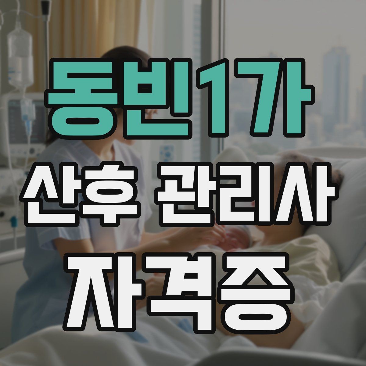동빈1가 산후 관리사 자격증 취득 후 취업과 활동 경로 정리