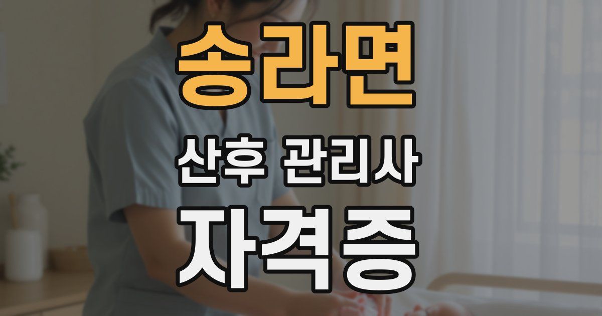 송라면 산후 관리사 자격증