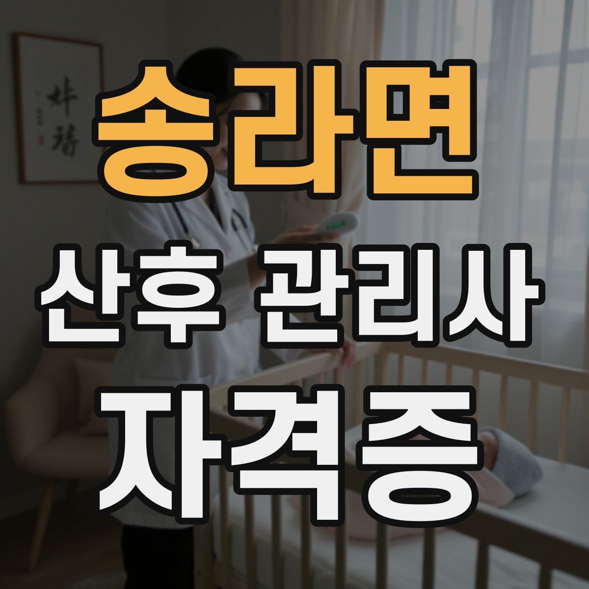 송라면 산후 관리사 자격증