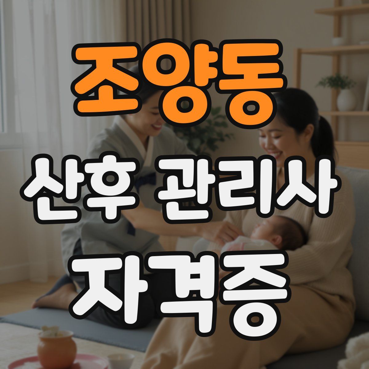 조양동 산후 관리사 자격증