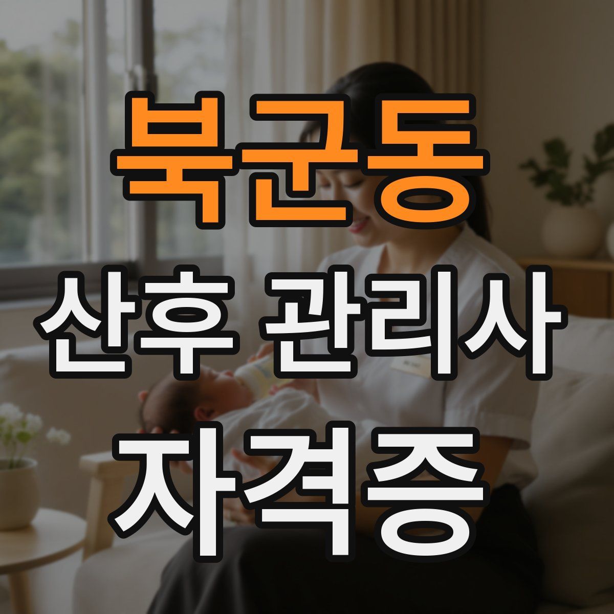 북군동 산후 관리사 자격증