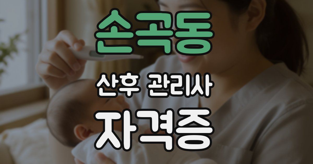 손곡동 산후 관리사 자격증