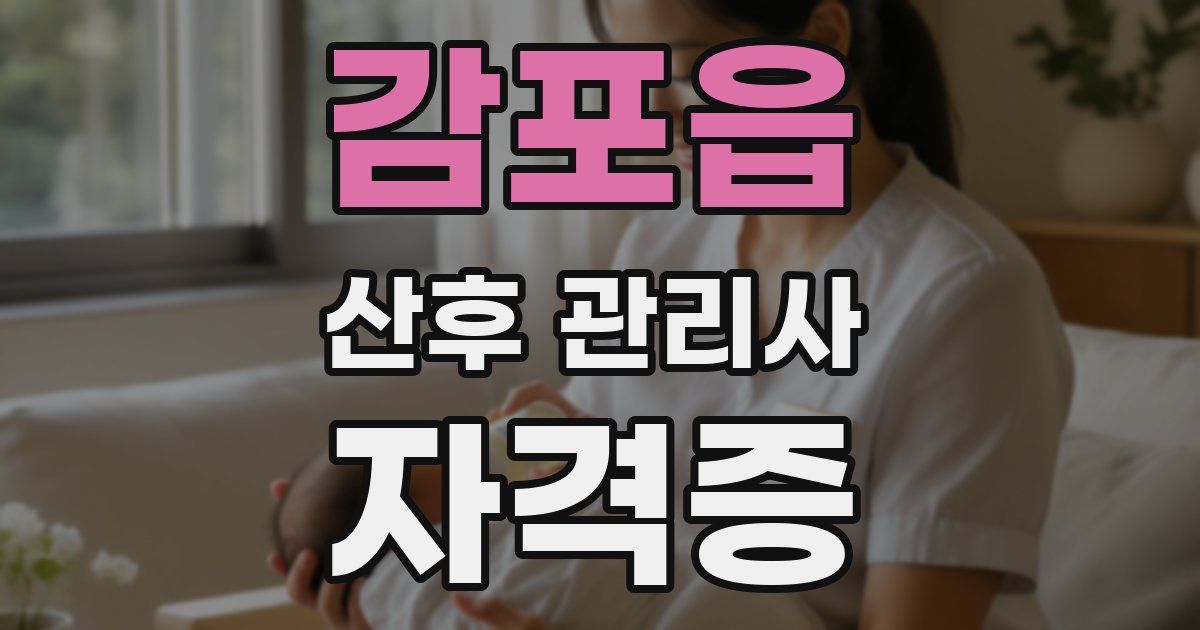 감포읍 산후 관리사 자격증