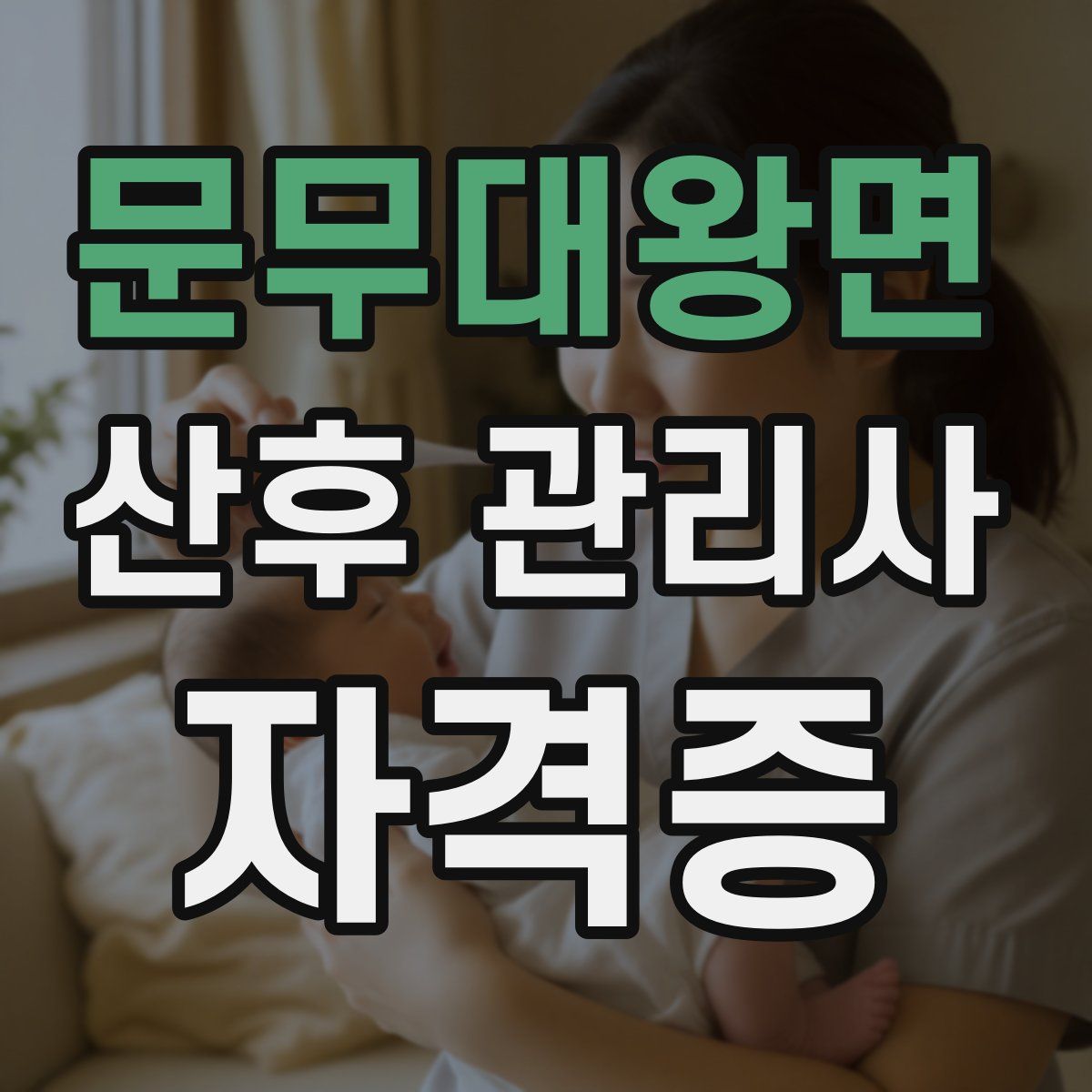 문무대왕면 산후 관리사 자격증