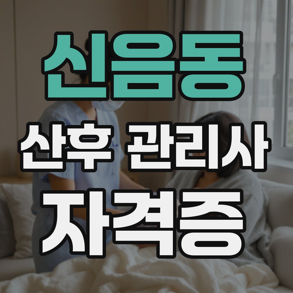 신음동 산후 관리사 자격증