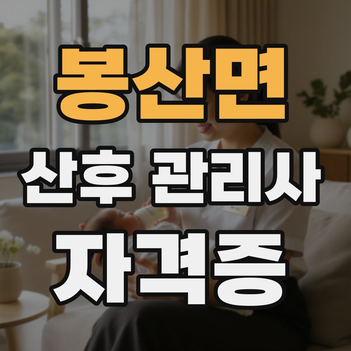 봉산면 산후 관리사 자격증