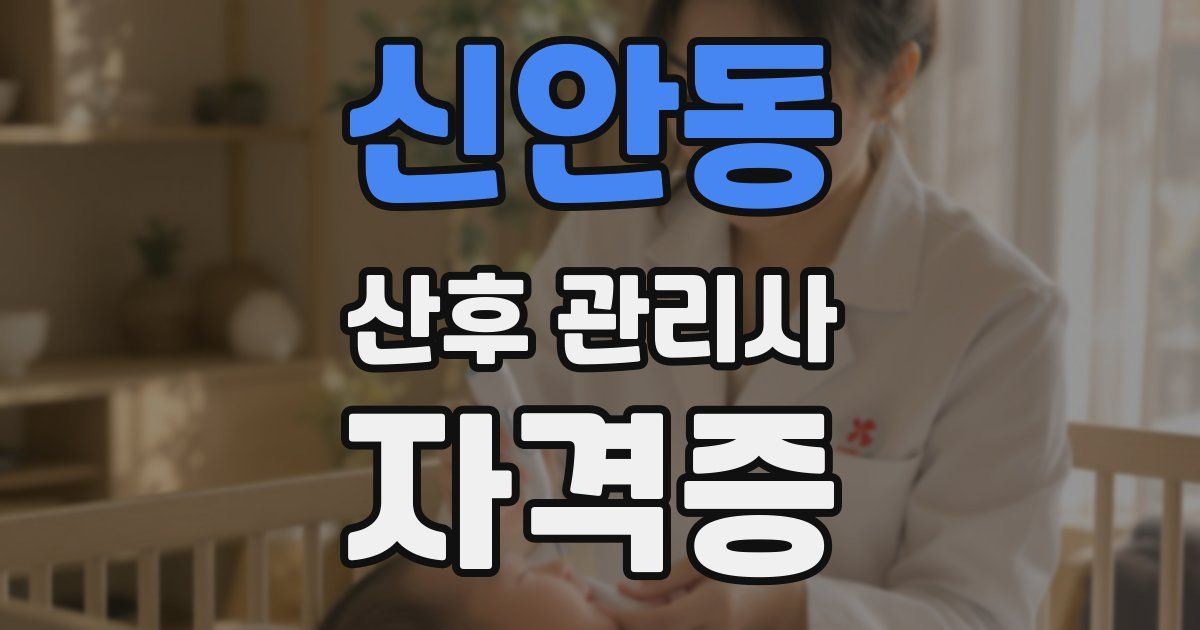 신안동 산후 관리사 자격증