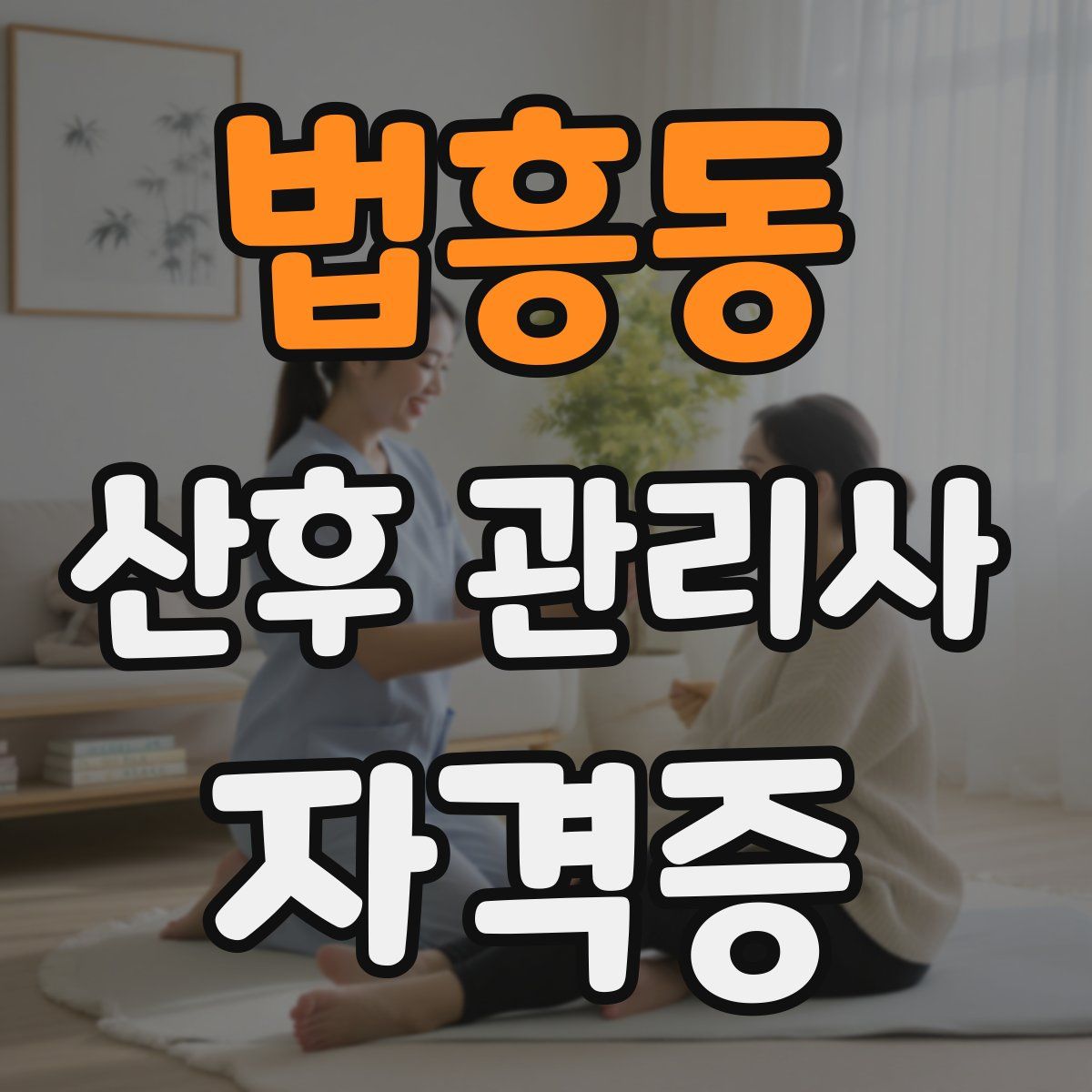 법흥동 산후 관리사 자격증