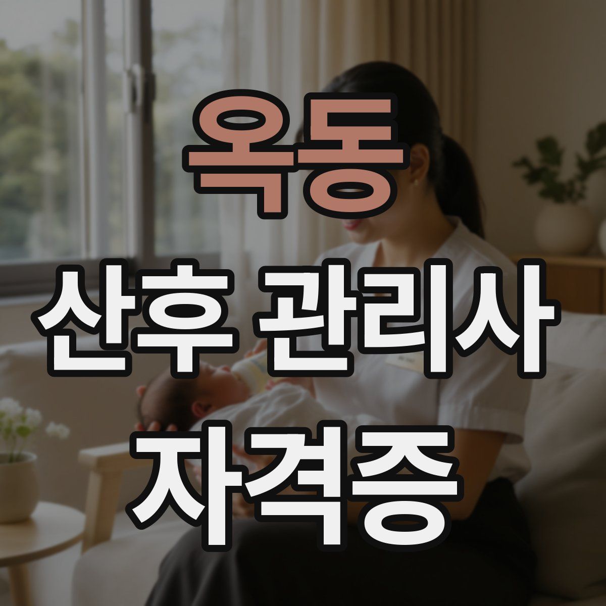 옥동 산후 관리사 자격증