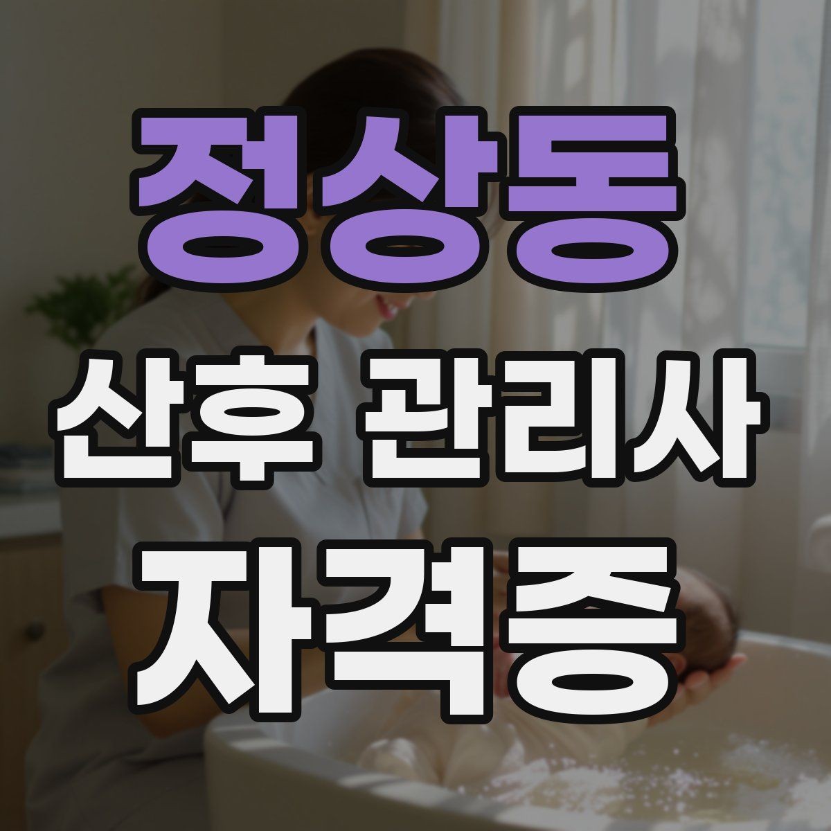 정상동 산후 관리사 자격증 청소와 정리 지원은 어디까지 가능한가