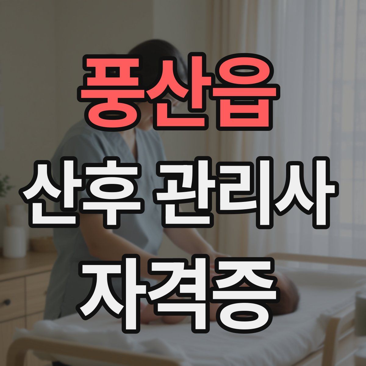 풍산읍 산후 관리사 자격증