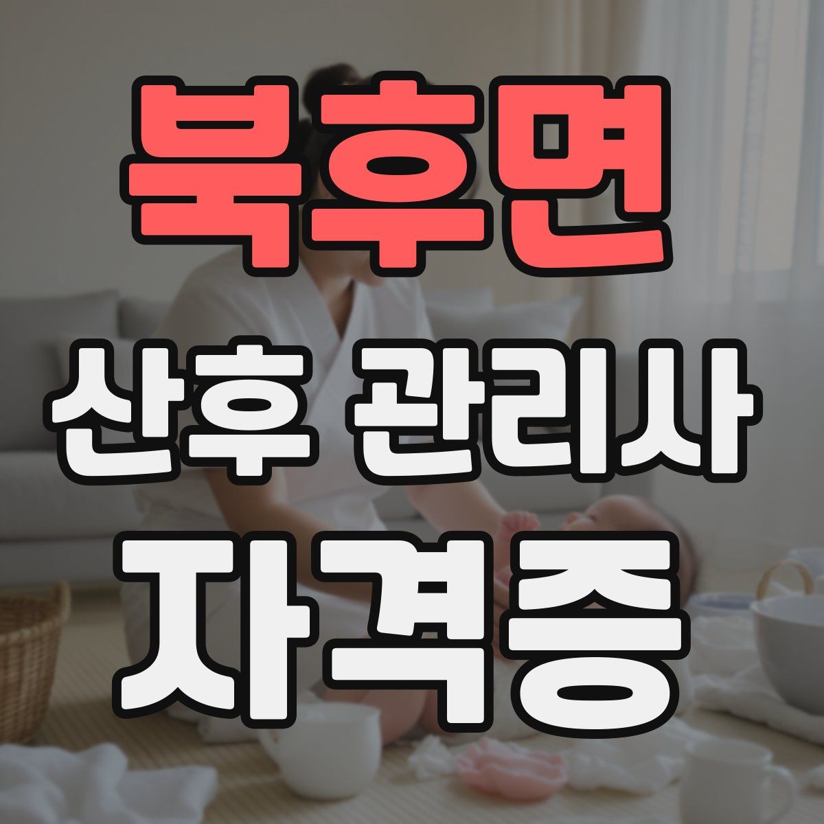 북후면 산후 관리사 자격증