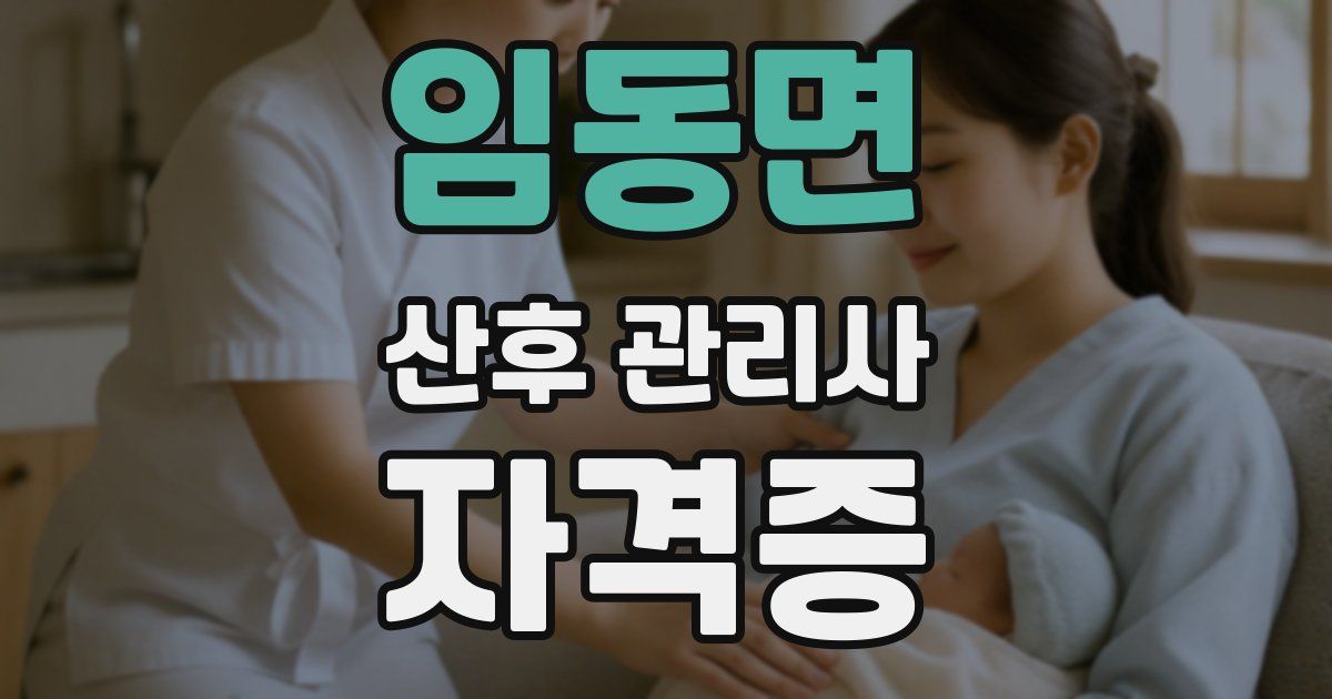 임동면 산후 관리사 자격증
