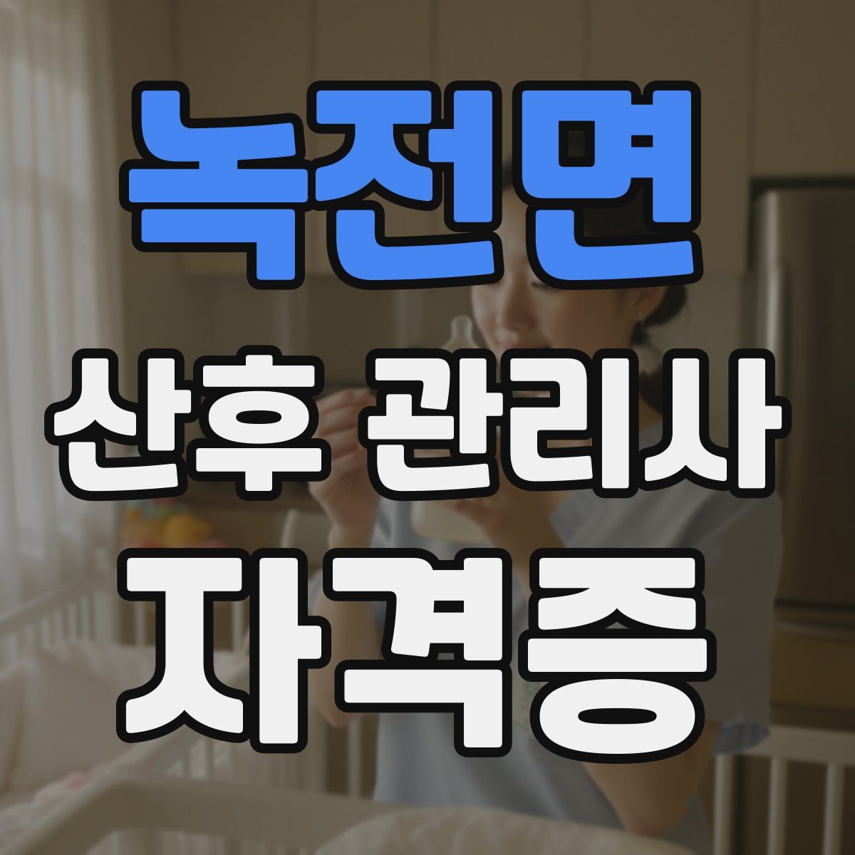 녹전면 산후 관리사 자격증
