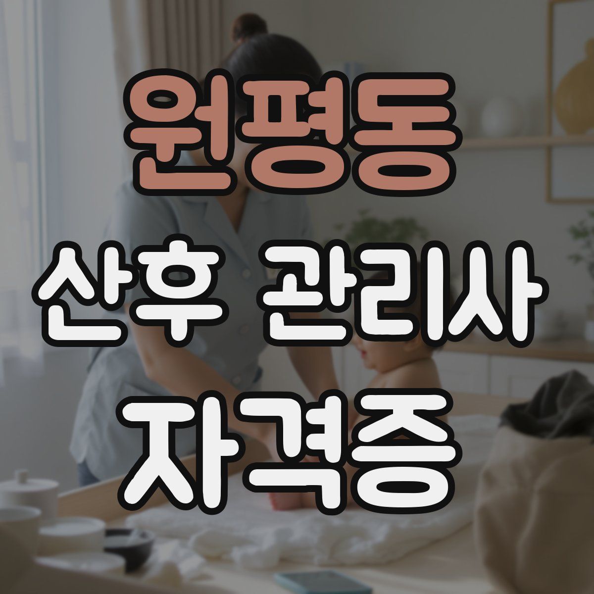 원평동 산후 관리사 자격증
