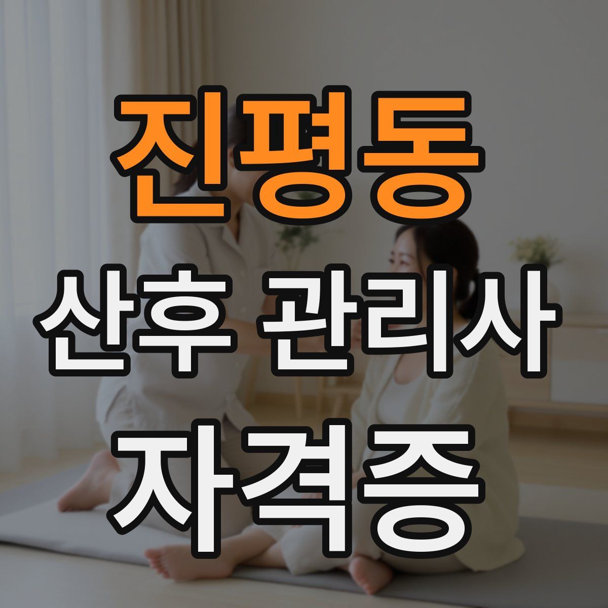 진평동 산후 관리사 자격증