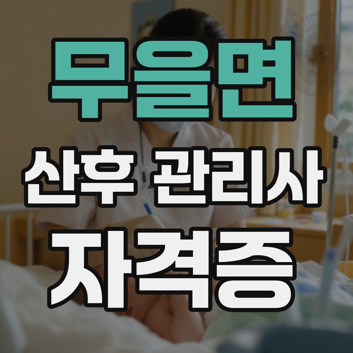 무을면 산후 관리사 자격증
