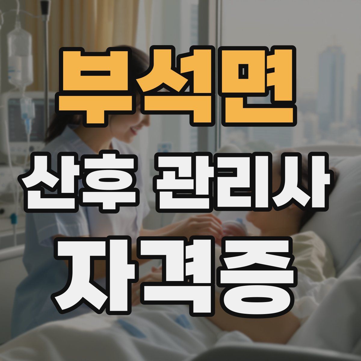 부석면 산후 관리사 자격증