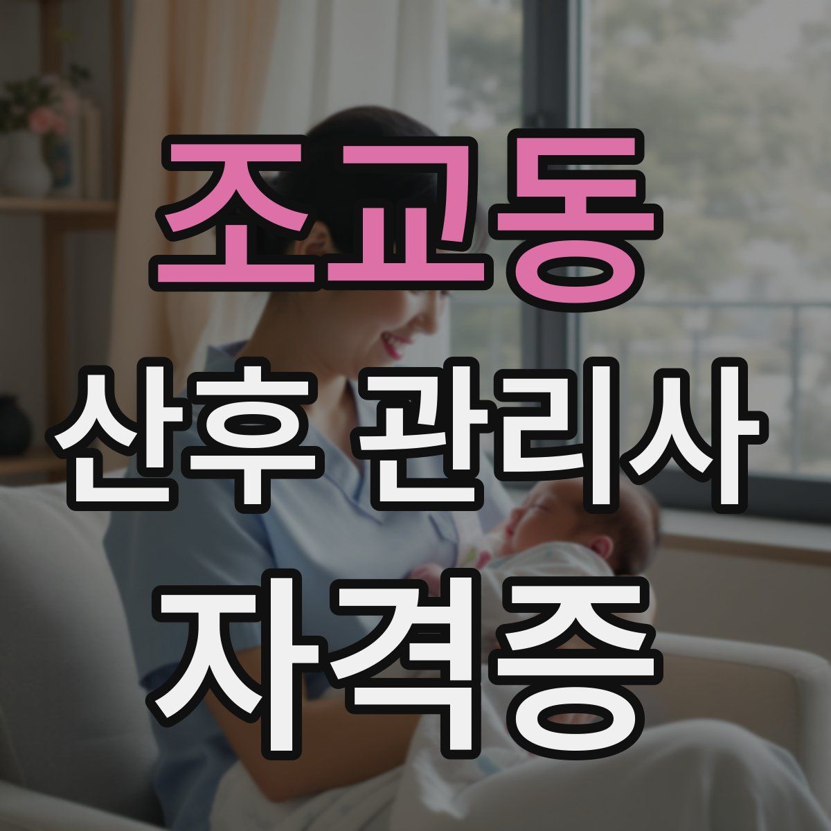 조교동 산후 관리사 자격증